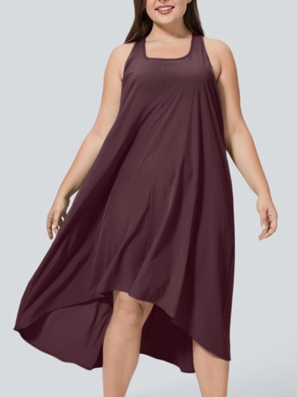 New Halara Breezeful™ Raceback High Low Midi Dress Quick Dry